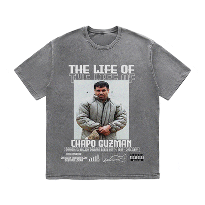 RDMCLOTHINGART tapestry hoodie CHAPO GUZMAN HEAVY WEIGHT COTTON TEE-8819