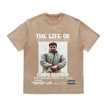 RDMCLOTHINGART tapestry hoodie CHAPO GUZMAN HEAVY WEIGHT COTTON TEE-8819