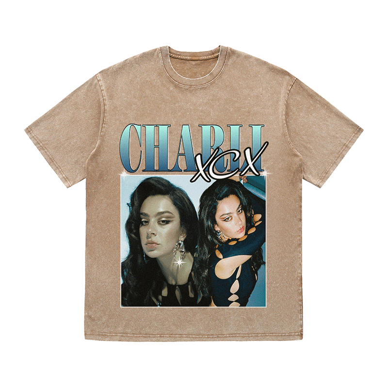 RDMCLOTHINGART tapestry hoodie CHARLI XCX HEAVY WEIGHT COTTON TEE-8856