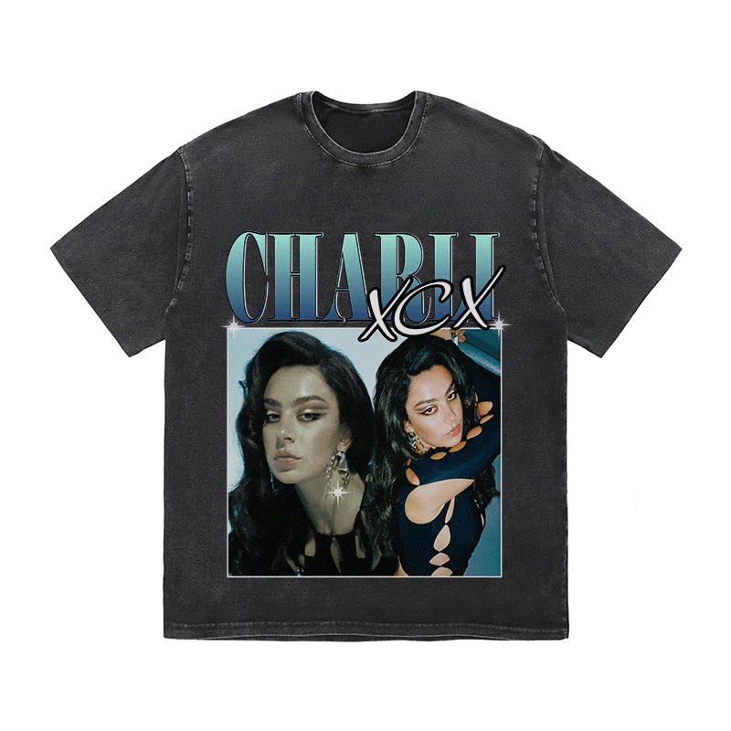 RDMCLOTHINGART tapestry hoodie CHARLI XCX HEAVY WEIGHT COTTON TEE-8856