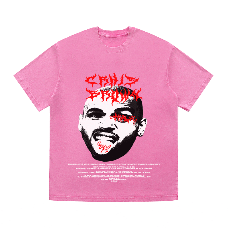 RDMCLOTHINGART tapestry hoodie CHRIS BROWN HEAVY WEIGHT COTTON TEE-8926