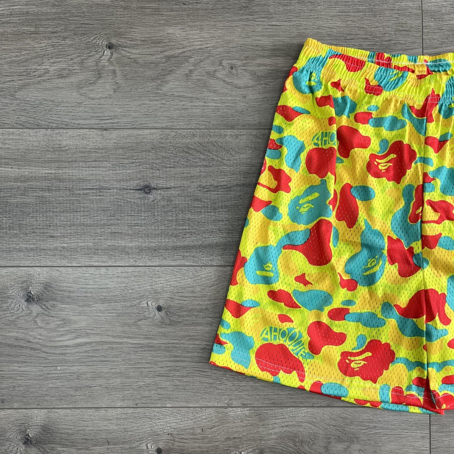 COLORFUL CAMO MESH SHORTS-8729 - RDMCLOTHINGART