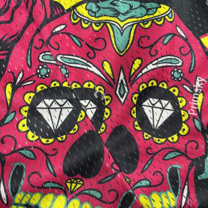 COLORFUL SKULL MESH SHORTS-8694 - RDMCLOTHINGART