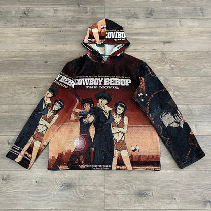 COWBOY BEBOP TAPESTRY HOODIE - RDMCLOTHINGART