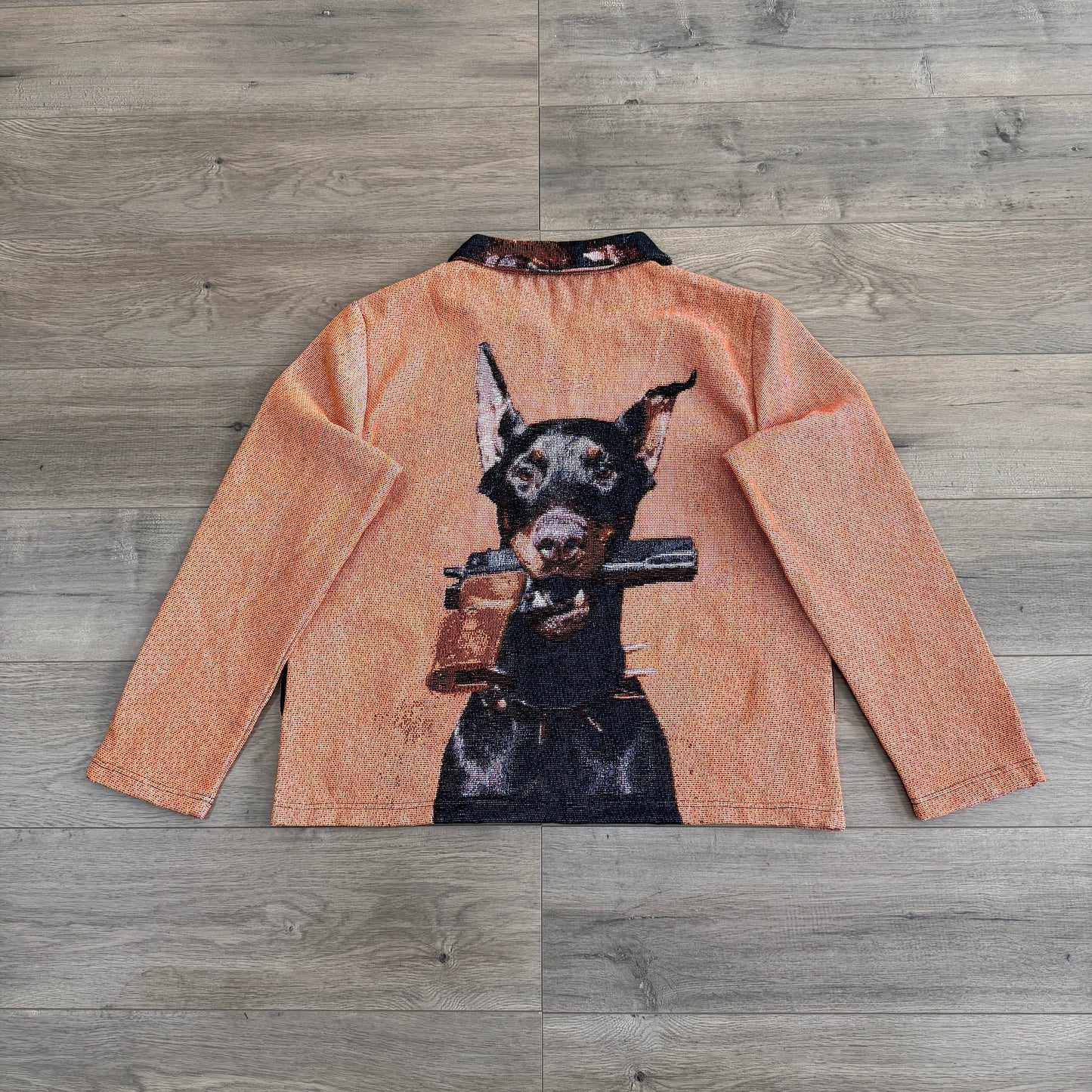 RDMCLOTHINGART tapestry hoodie DOBERMANN TAPESTRY JACKET