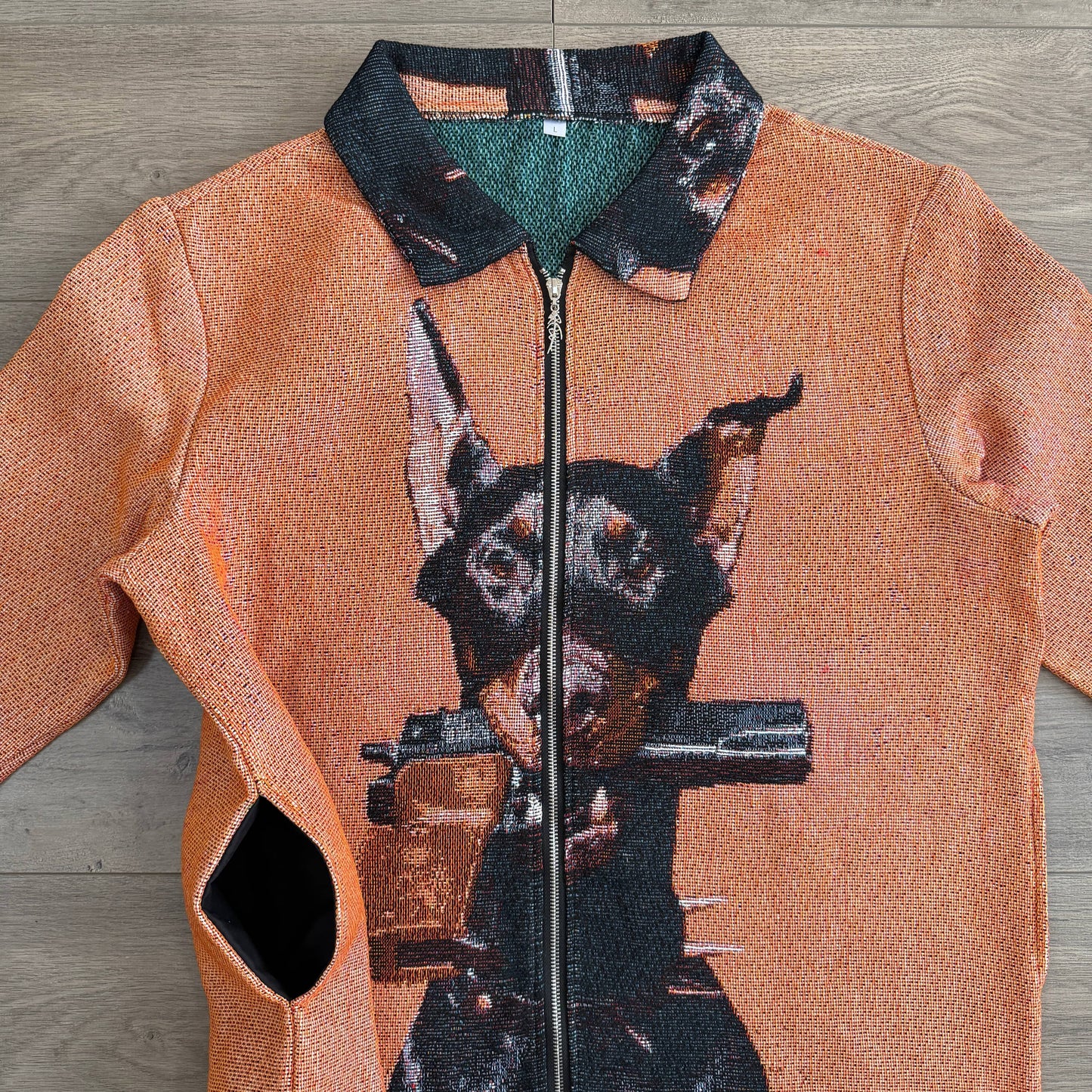 RDMCLOTHINGART tapestry hoodie DOBERMANN TAPESTRY JACKET