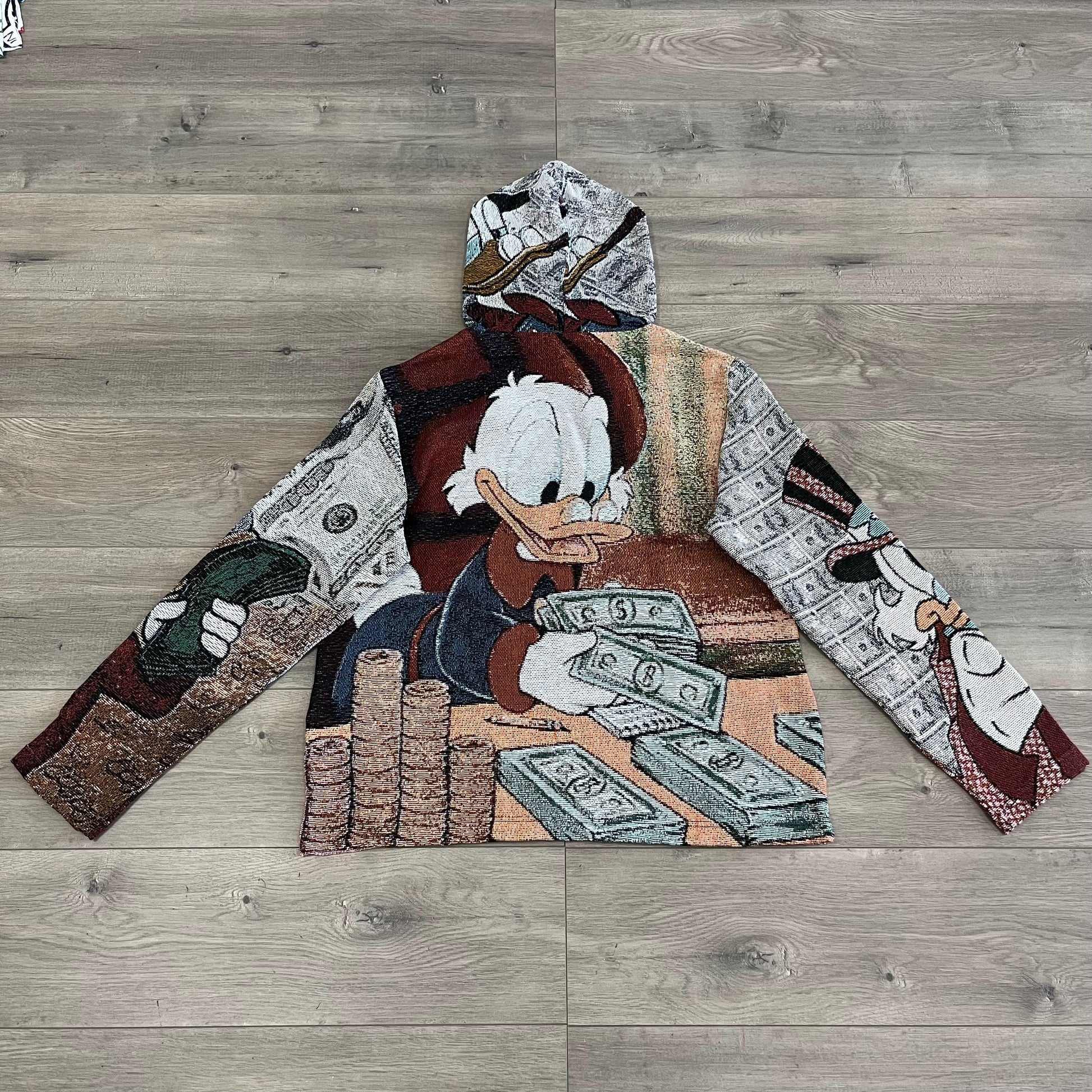 DONALD DUCK TAPESTRY HOODIE - RDMCLOTHINGART