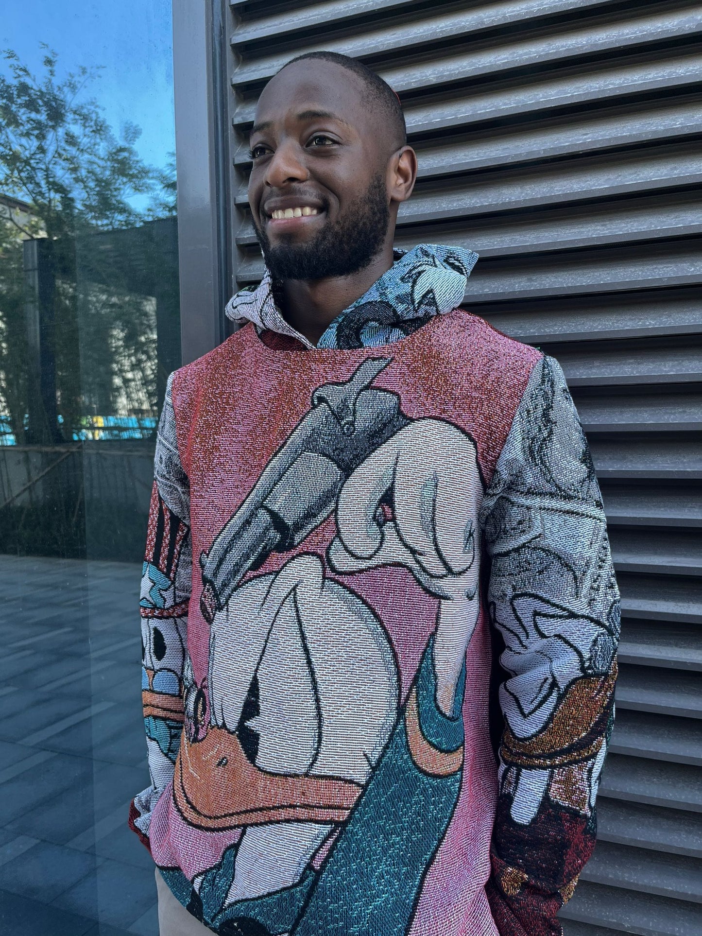 DONALD DUCK TAPESTRY HOODIE - RDMCLOTHINGART