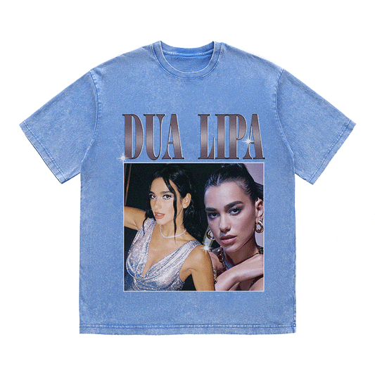 RDMCLOTHINGART tapestry hoodie DUA LIPA HEAVY WEIGHT COTTON TEE-8859