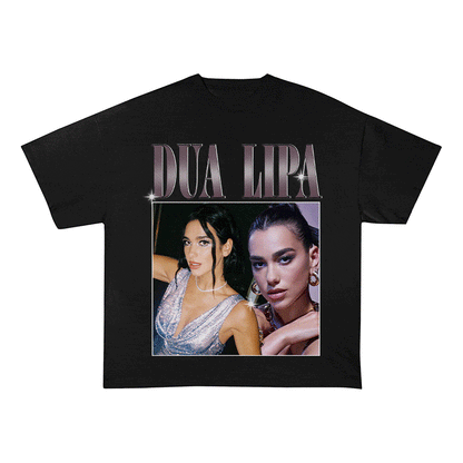 RDMCLOTHINGART tapestry hoodie DUA LIPA HEAVY WEIGHT COTTON TEE-8859