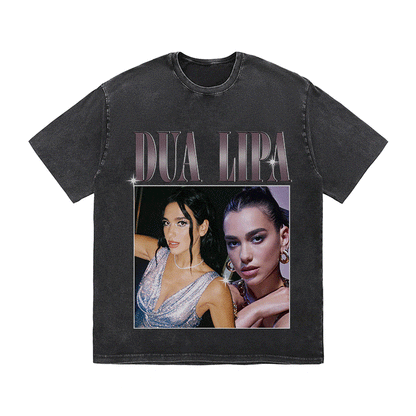 RDMCLOTHINGART tapestry hoodie DUA LIPA HEAVY WEIGHT COTTON TEE-8859