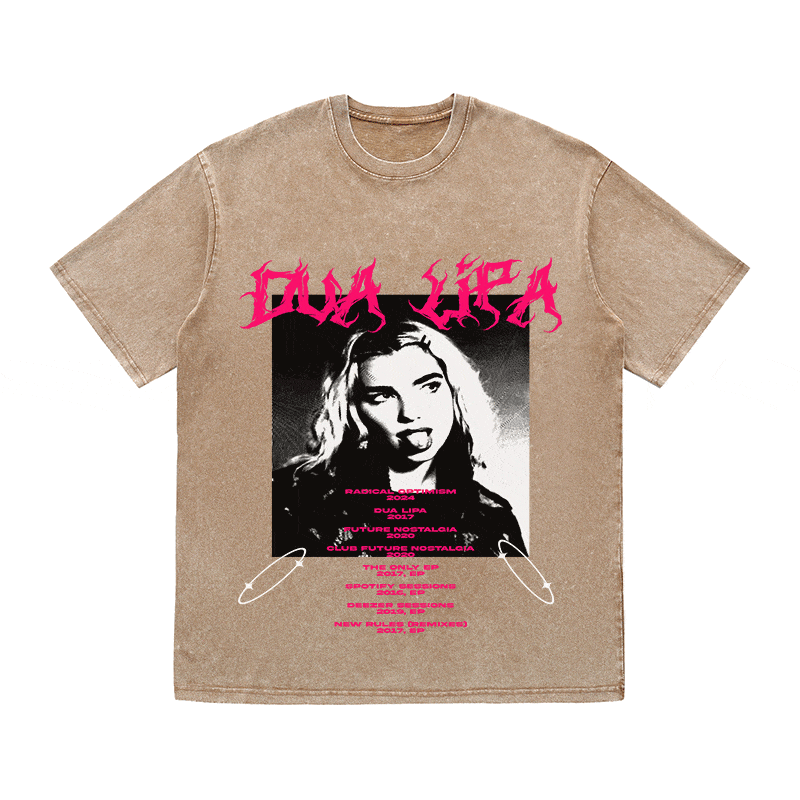 RDMCLOTHINGART tapestry hoodie DUA LIPA HEAVY WEIGHT COTTON TEE-8900