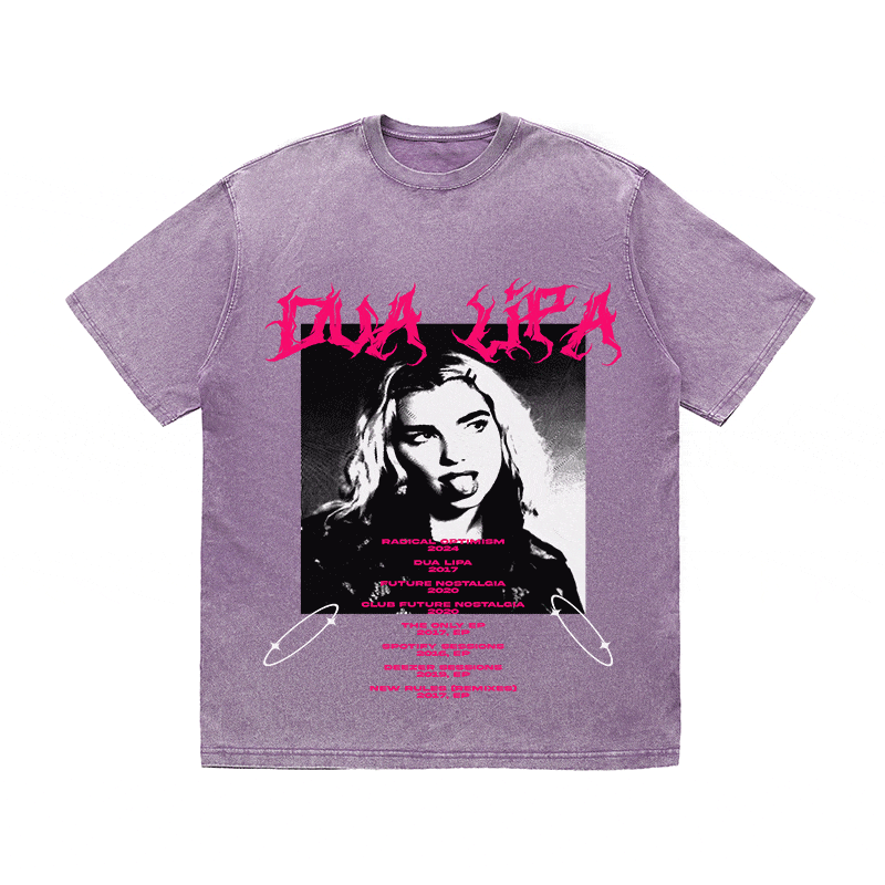 RDMCLOTHINGART tapestry hoodie DUA LIPA HEAVY WEIGHT COTTON TEE-8900