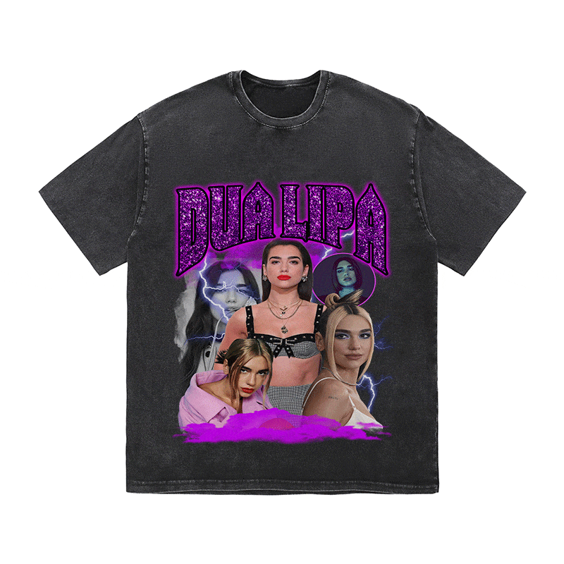 RDMCLOTHINGART tapestry hoodie DUA LIPA HEAVY WEIGHT COTTON TEE-9122