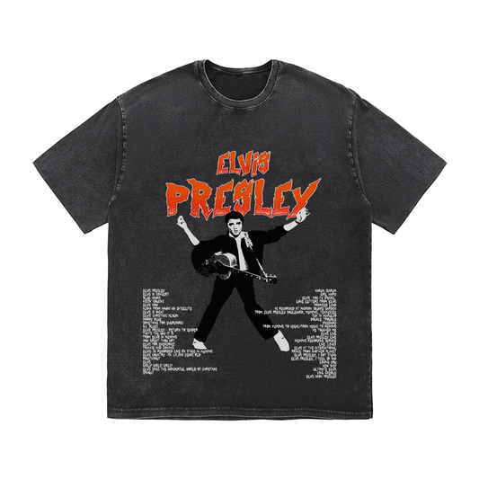 RDMCLOTHINGART tapestry hoodie ELVIS PRESLEY HEAVY WEIGHT COTTON TEE-8901