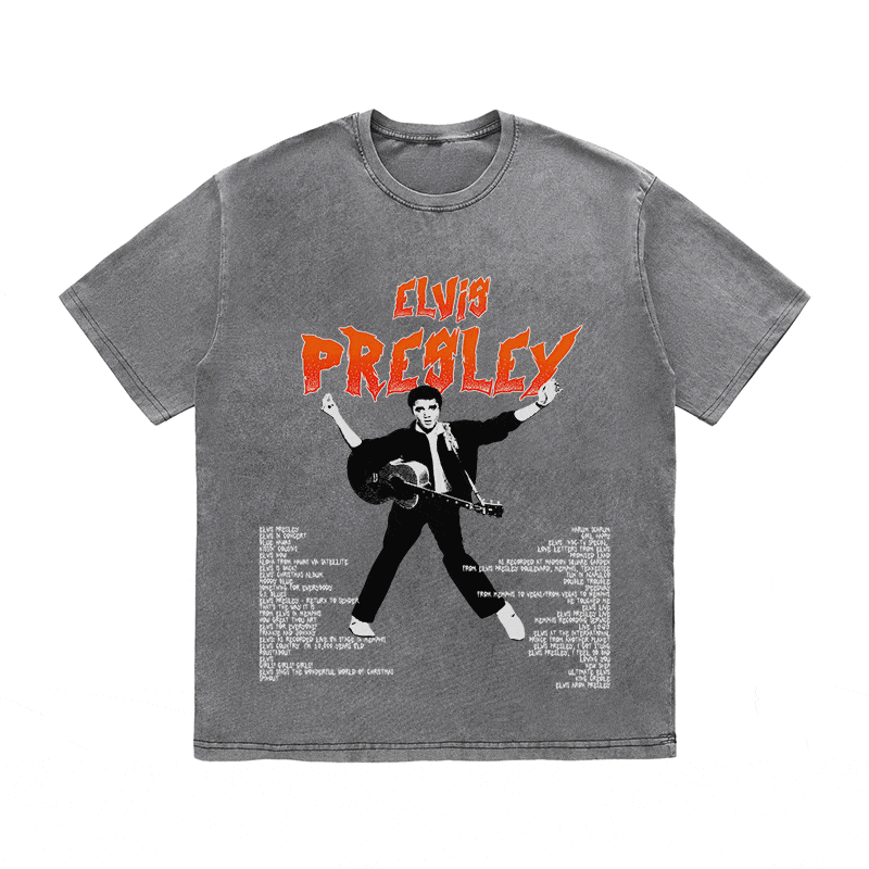 RDMCLOTHINGART tapestry hoodie ELVIS PRESLEY HEAVY WEIGHT COTTON TEE-8901