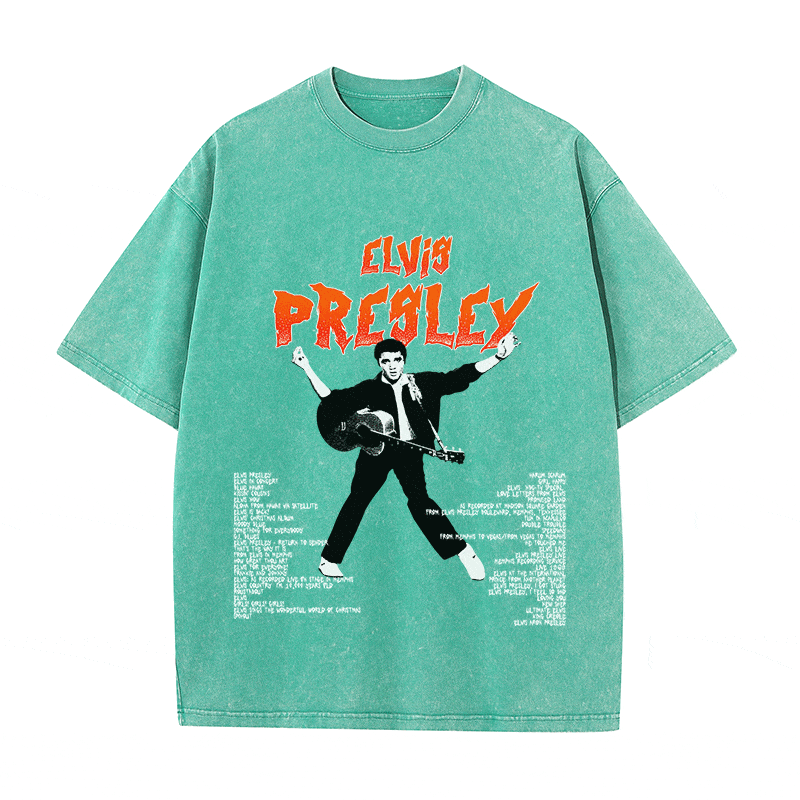 RDMCLOTHINGART tapestry hoodie ELVIS PRESLEY HEAVY WEIGHT COTTON TEE-8901