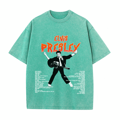 RDMCLOTHINGART tapestry hoodie ELVIS PRESLEY HEAVY WEIGHT COTTON TEE-8901