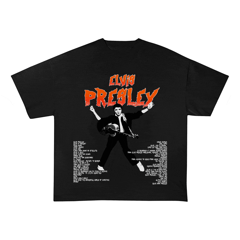 RDMCLOTHINGART tapestry hoodie ELVIS PRESLEY HEAVY WEIGHT COTTON TEE-8901