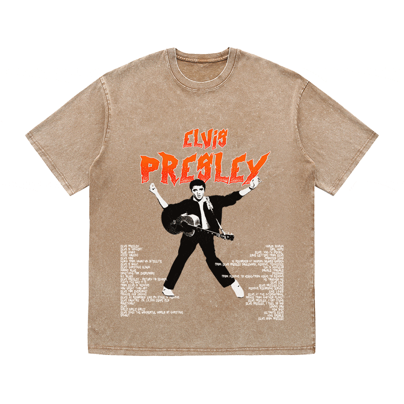 RDMCLOTHINGART tapestry hoodie ELVIS PRESLEY HEAVY WEIGHT COTTON TEE-8901