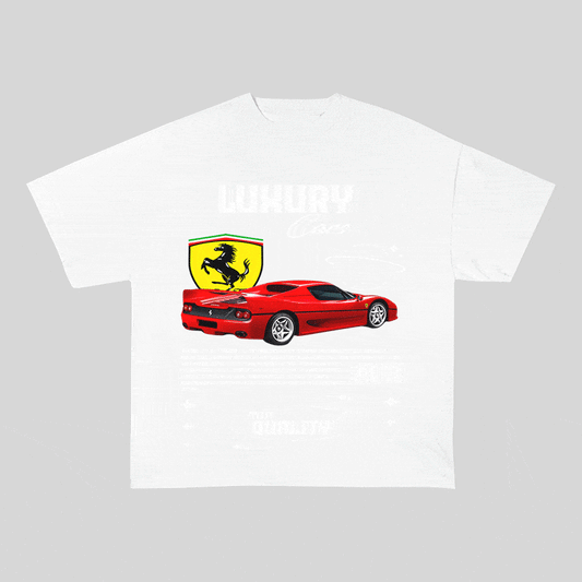 RDMCLOTHINGART tapestry hoodie FERRARI HEAVY WEIGHT COTTON TEE-9094