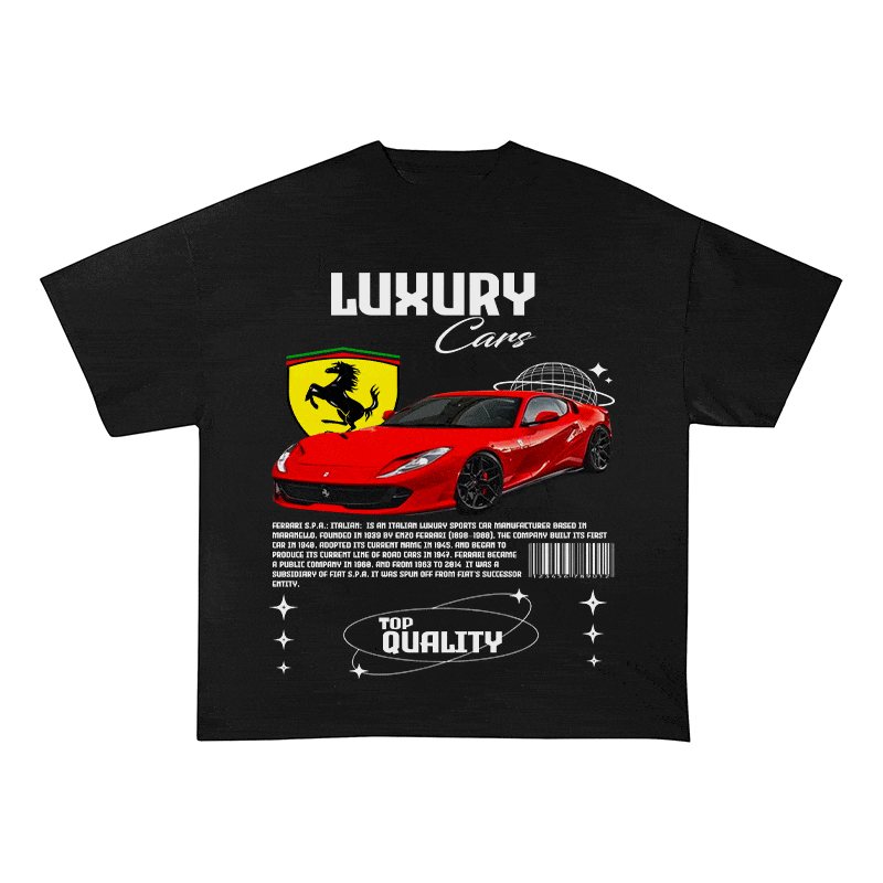 RDMCLOTHINGART tapestry hoodie FERRARI HEAVY WEIGHT COTTON TEE-9096
