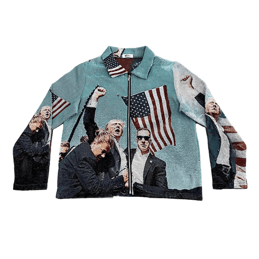 FIGHT US TAPESTRY JACKET - RDMCLOTHINGART