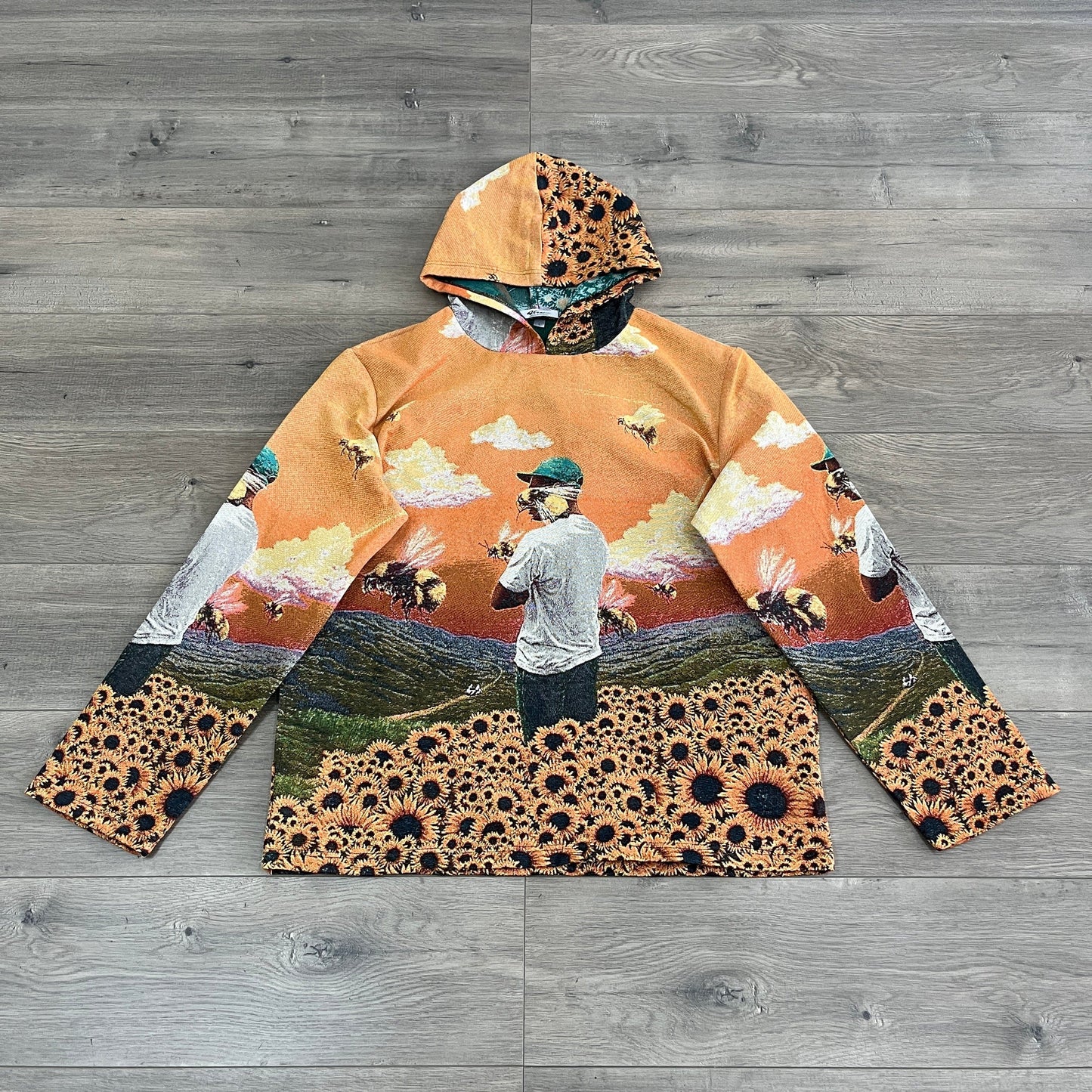 FLOWER BOY TAPESTRY HOODIE - RDMCLOTHINGART