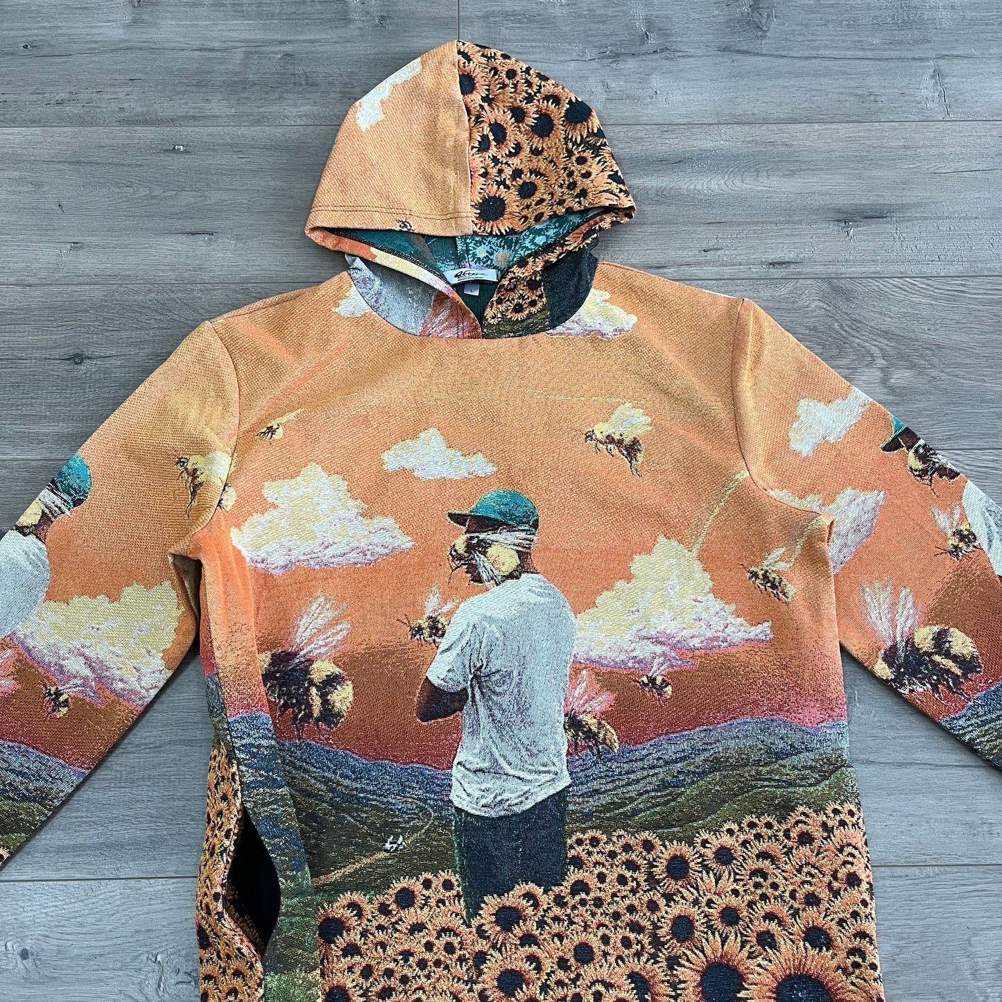 FLOWER BOY TAPESTRY HOODIE - RDMCLOTHINGART