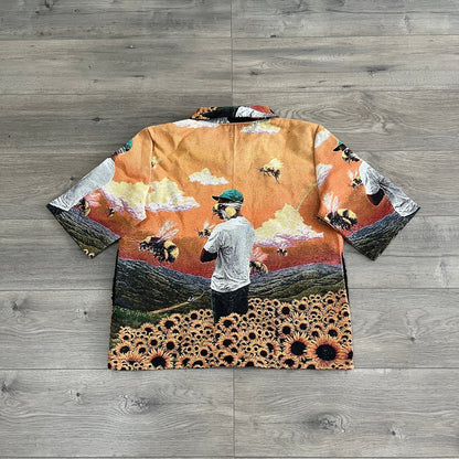 RDMCLOTHINGART tapestry hoodie FLOWER BOY TAPESTRY TEE