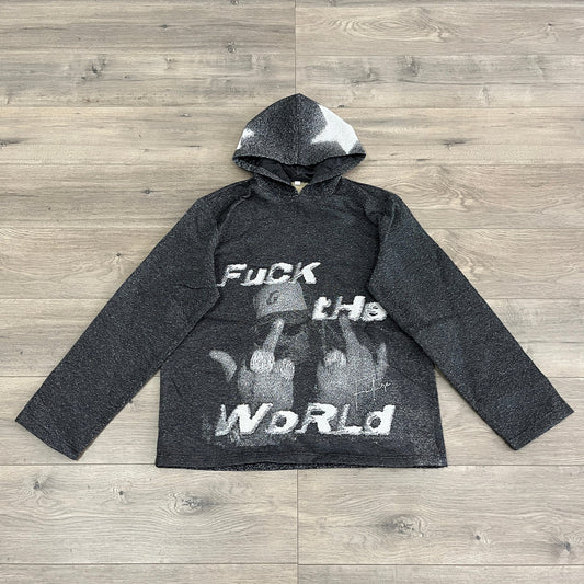 FXXK THE WORLD TAPESTRY HOODIE - RDMCLOTHINGART