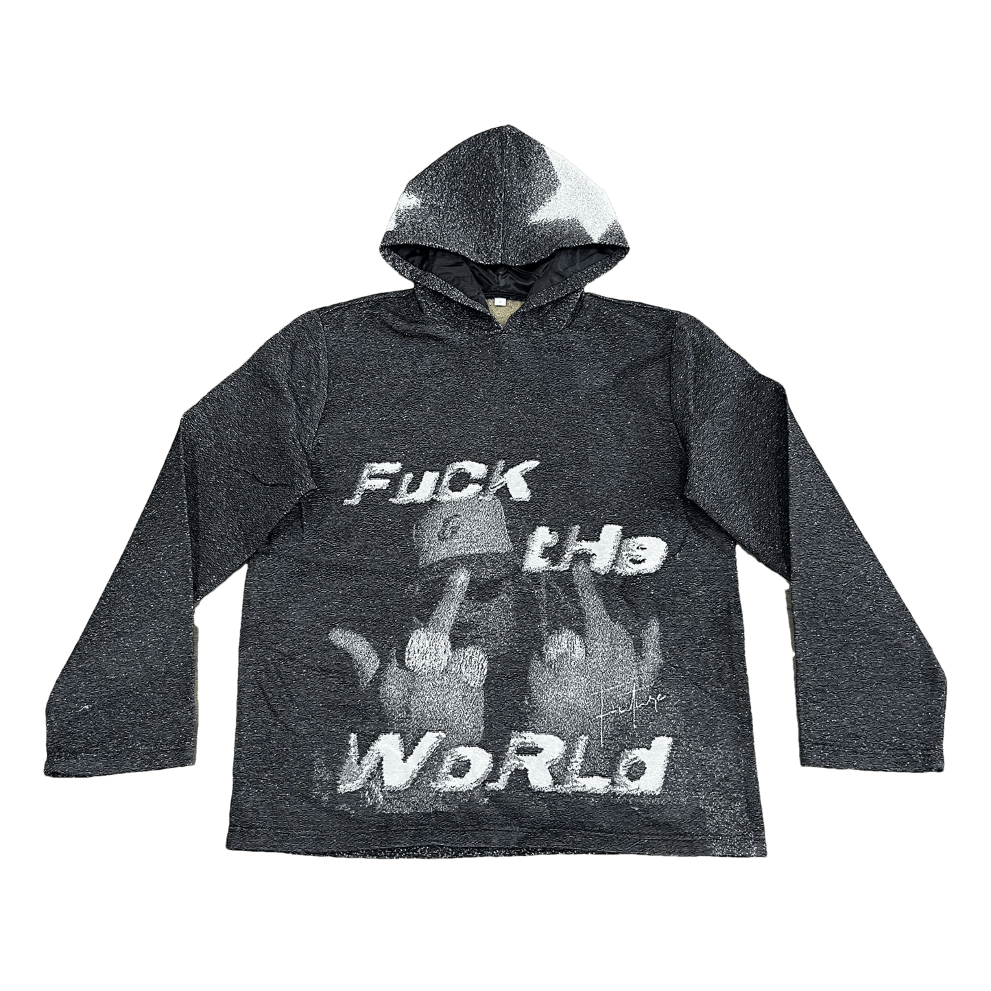 FXXK THE WORLD TAPESTRY HOODIE - RDMCLOTHINGART