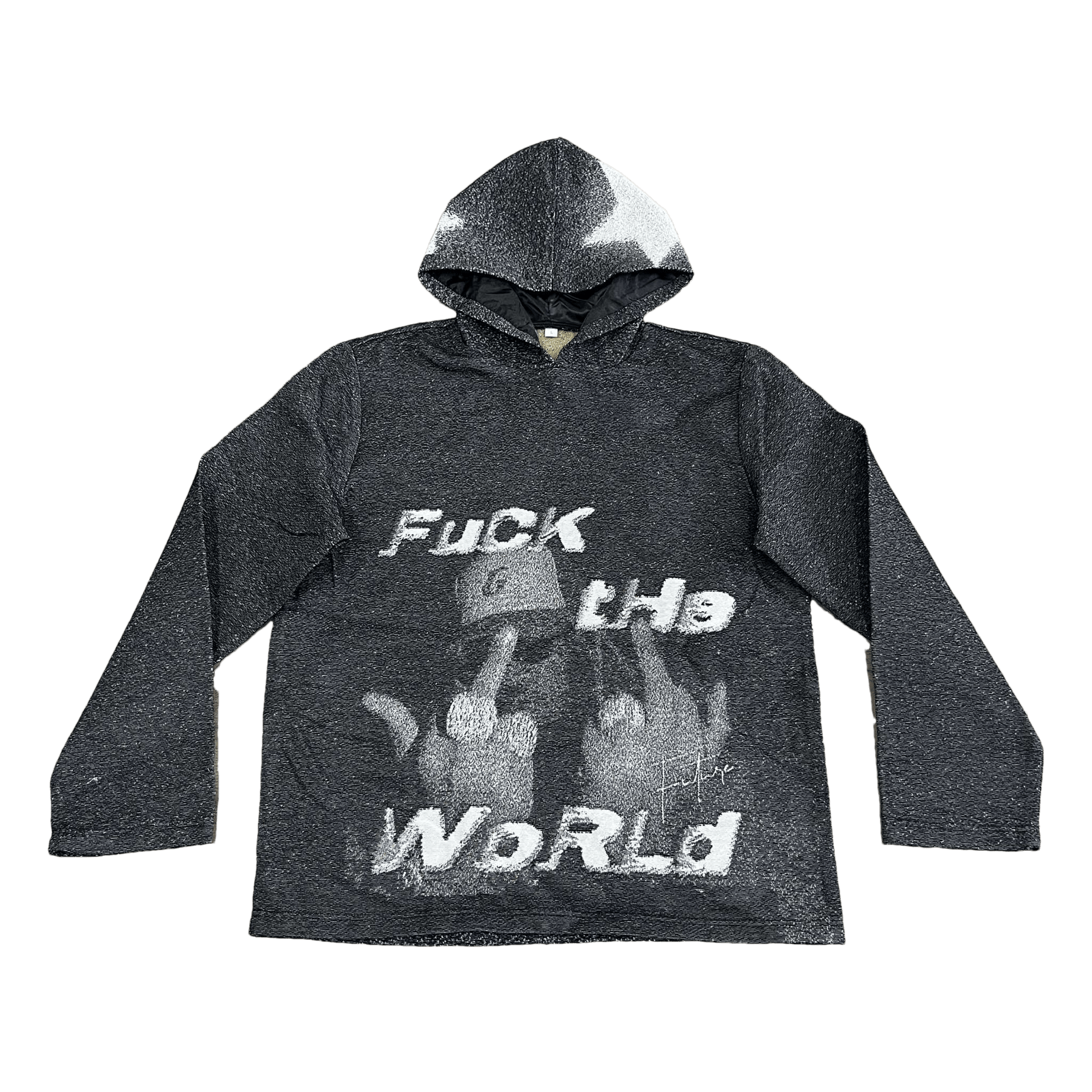 FXXK THE WORLD TAPESTRY HOODIE - RDMCLOTHINGART