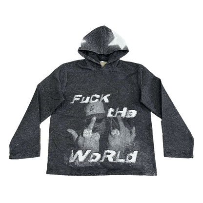 FXXK THE WORLD TAPESTRY HOODIE - RDMCLOTHINGART