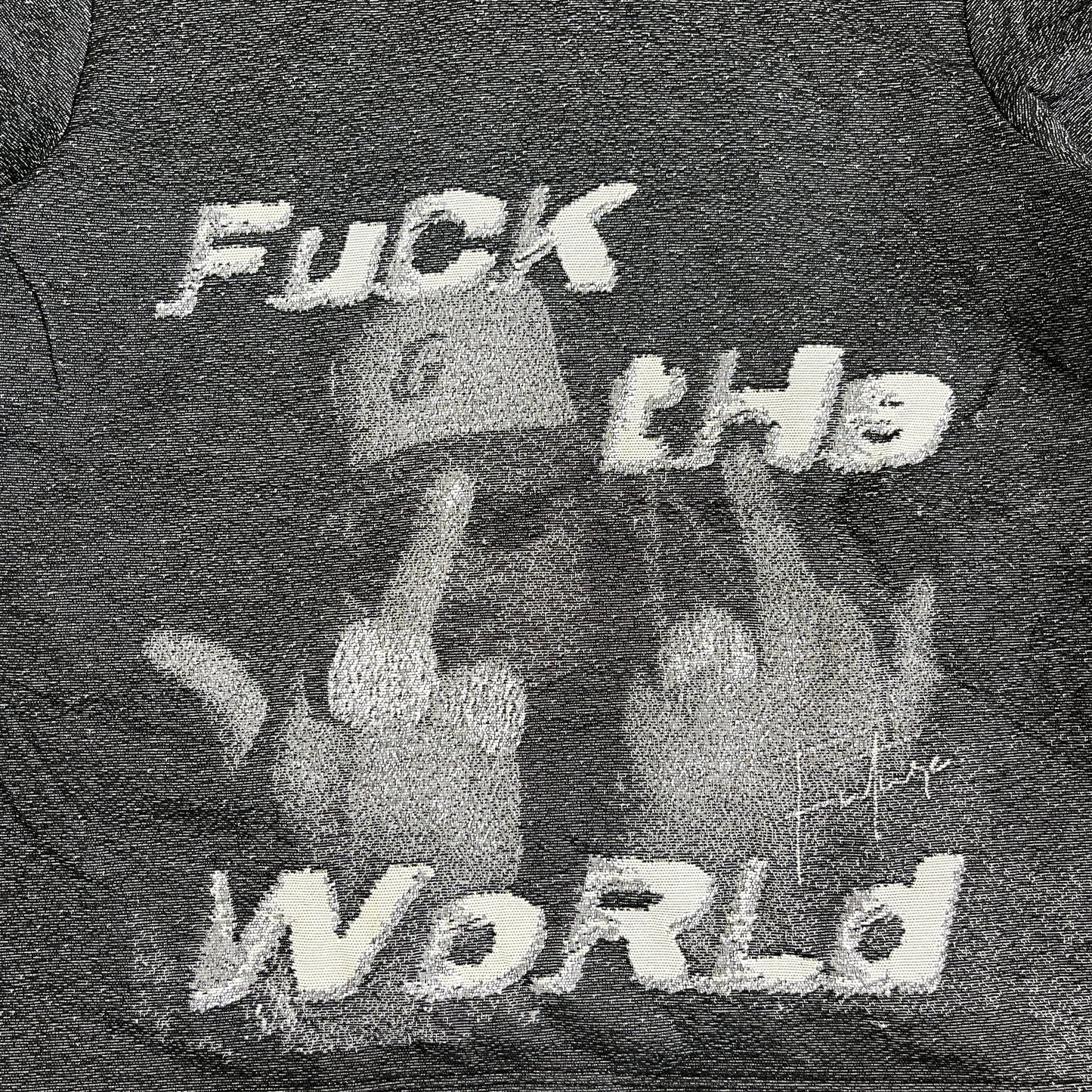 FXXK THE WORLD TAPESTRY HOODIE - RDMCLOTHINGART