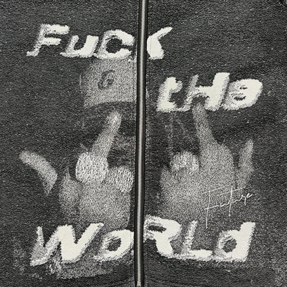 FXXK THE WORLD TAPESTRY JACKET - RDMCLOTHINGART