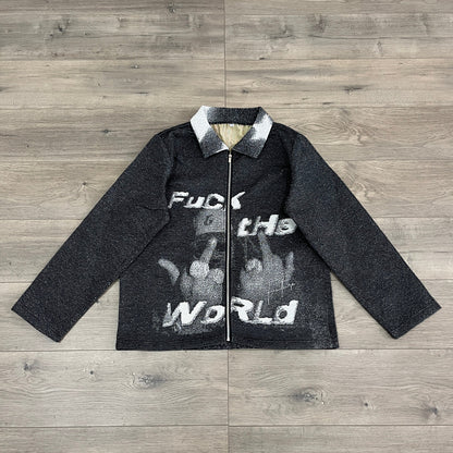 FXXK THE WORLD TAPESTRY JACKET - RDMCLOTHINGART