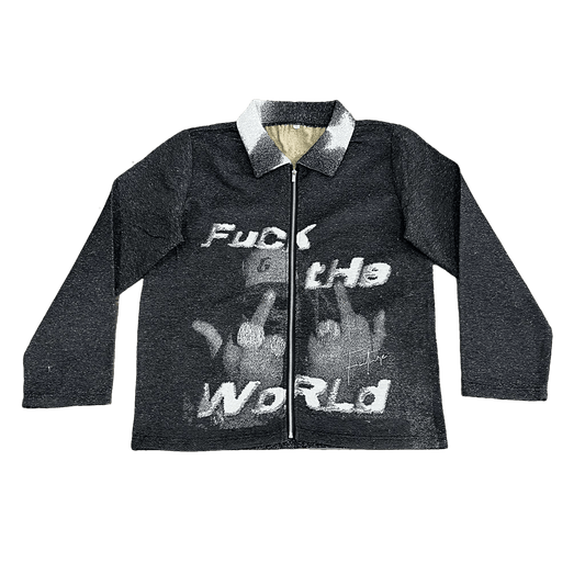 FXXK THE WORLD TAPESTRY JACKET - RDMCLOTHINGART