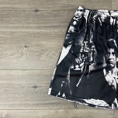 GANGSTERS MESH SHORTS-8681 - RDMCLOTHINGART