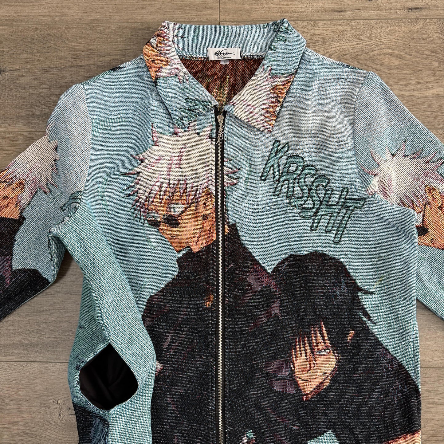 RDMCLOTHINGART tapestry hoodie GOJO VS TOJI TAPESTRY JACKET