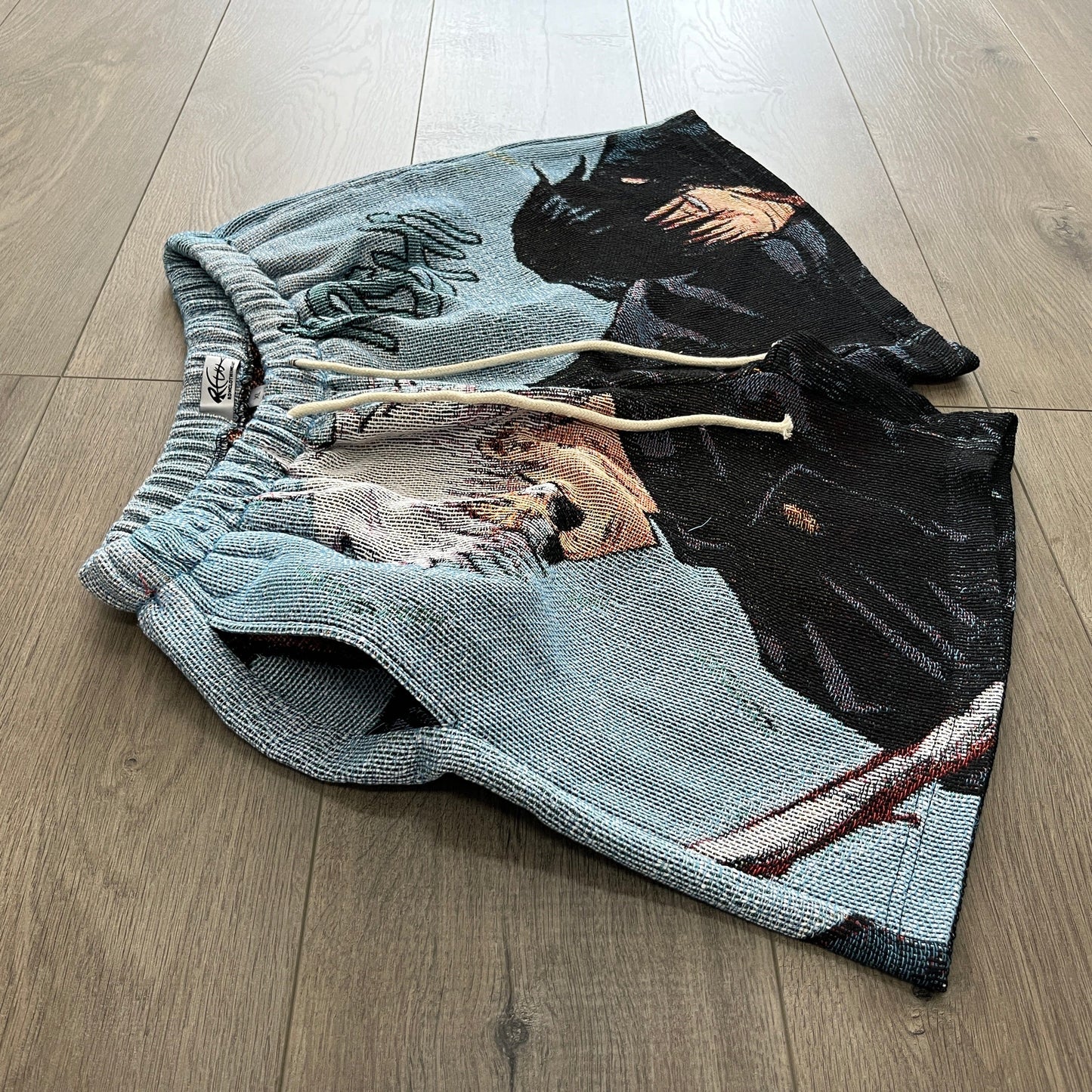 RDMCLOTHINGART tapestry hoodie GOJO VS TOJI TAPESTRY SHORTS