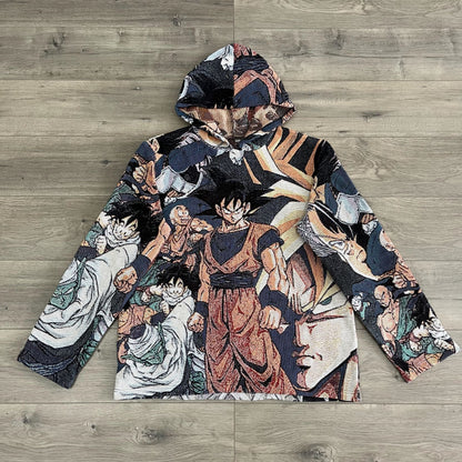 GOKU COLLECTION TAPESTRY HOODIE - RDMCLOTHINGART