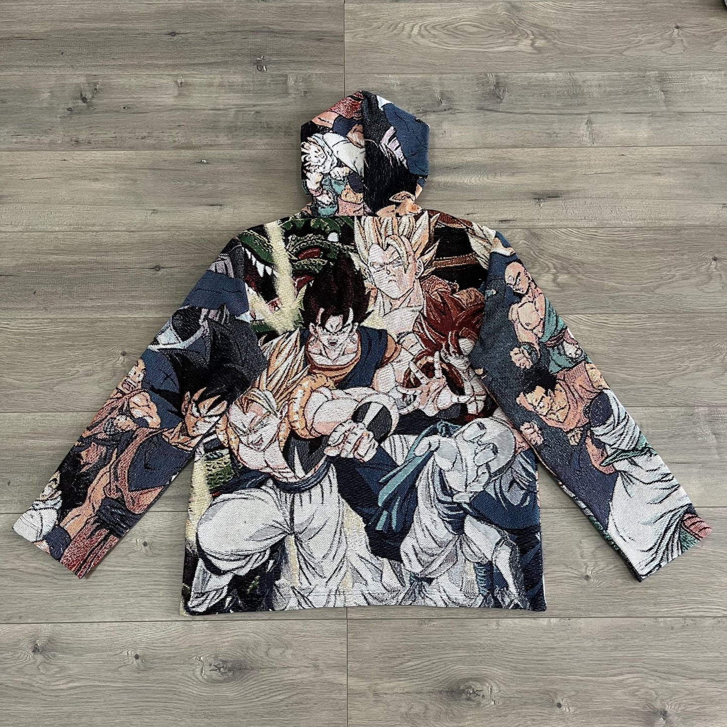 GOKU COLLECTION TAPESTRY HOODIE - RDMCLOTHINGART