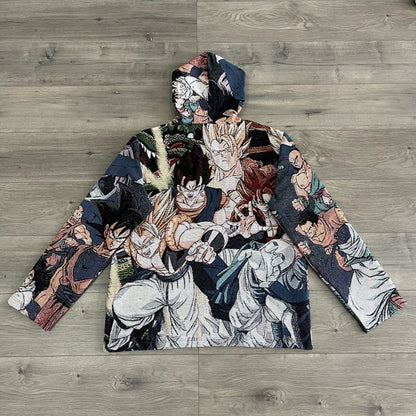 GOKU COLLECTION TAPESTRY HOODIE - RDMCLOTHINGART