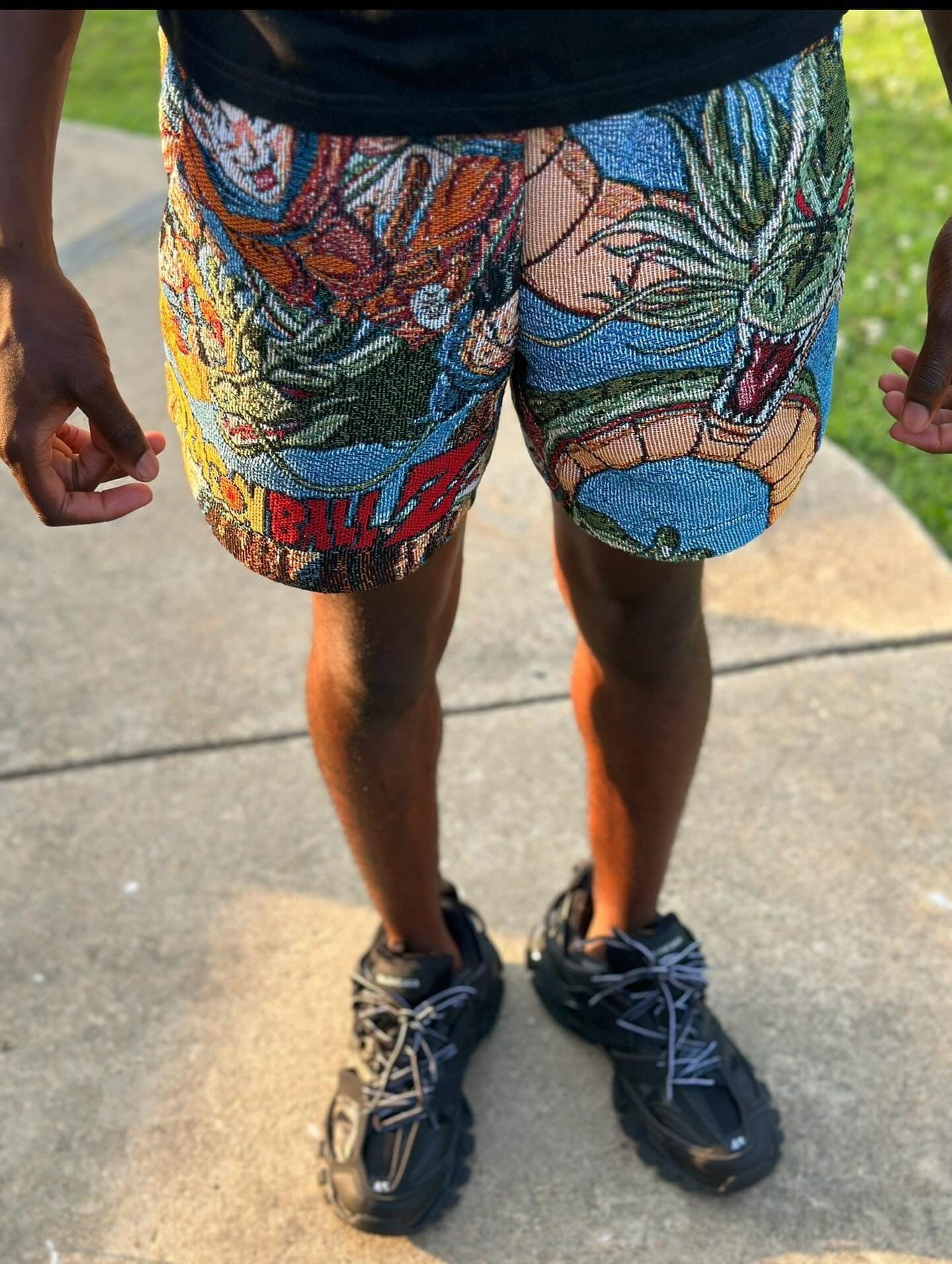 GOKU TAPESTRY SHORTS - RDMCLOTHINGART