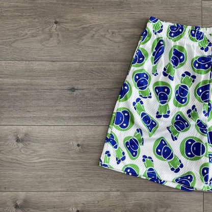 GREEN ML MESH SHORTS-8720 - RDMCLOTHINGART