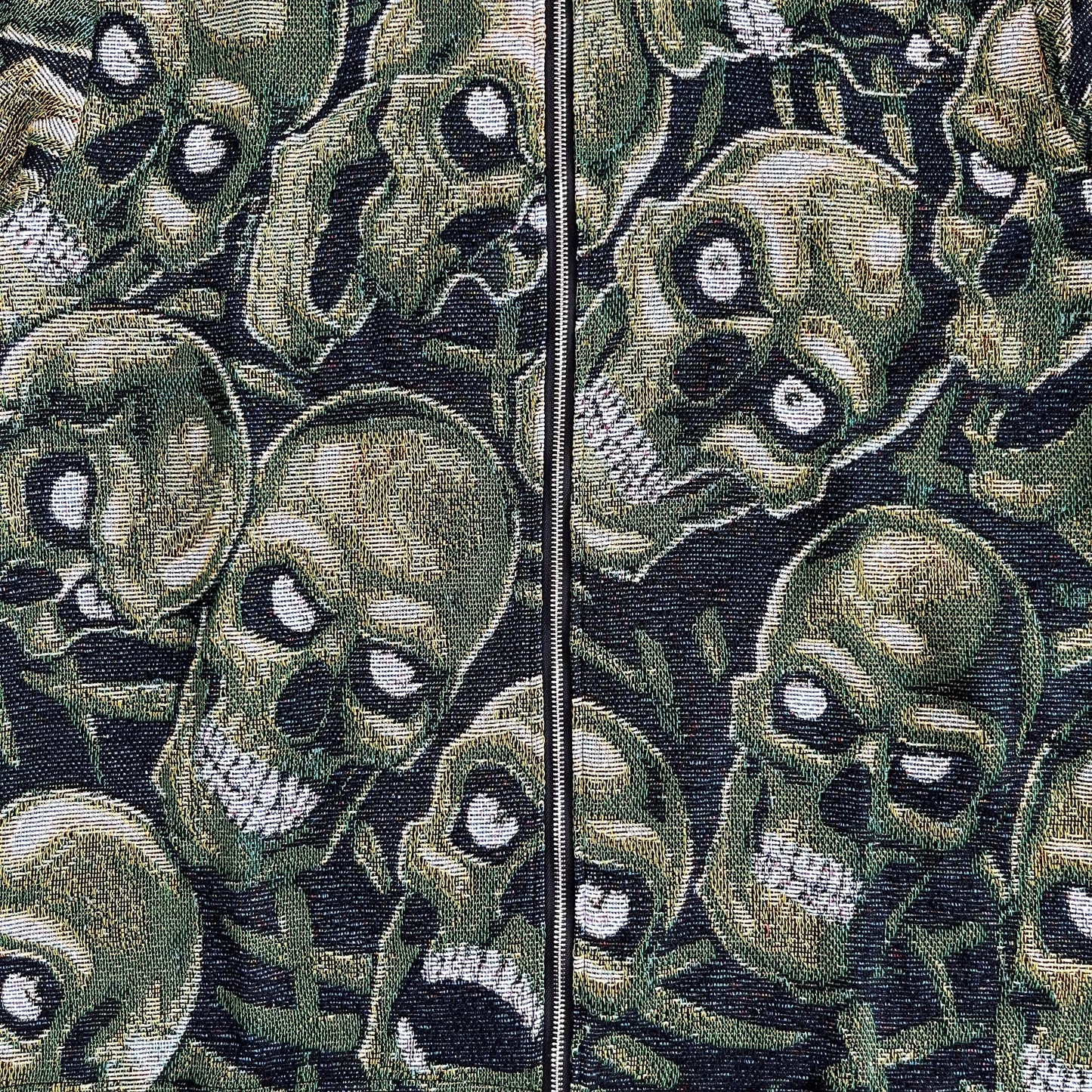 RDMCLOTHINGART tapestry hoodie GREEN SKULL Tapestry JACKET