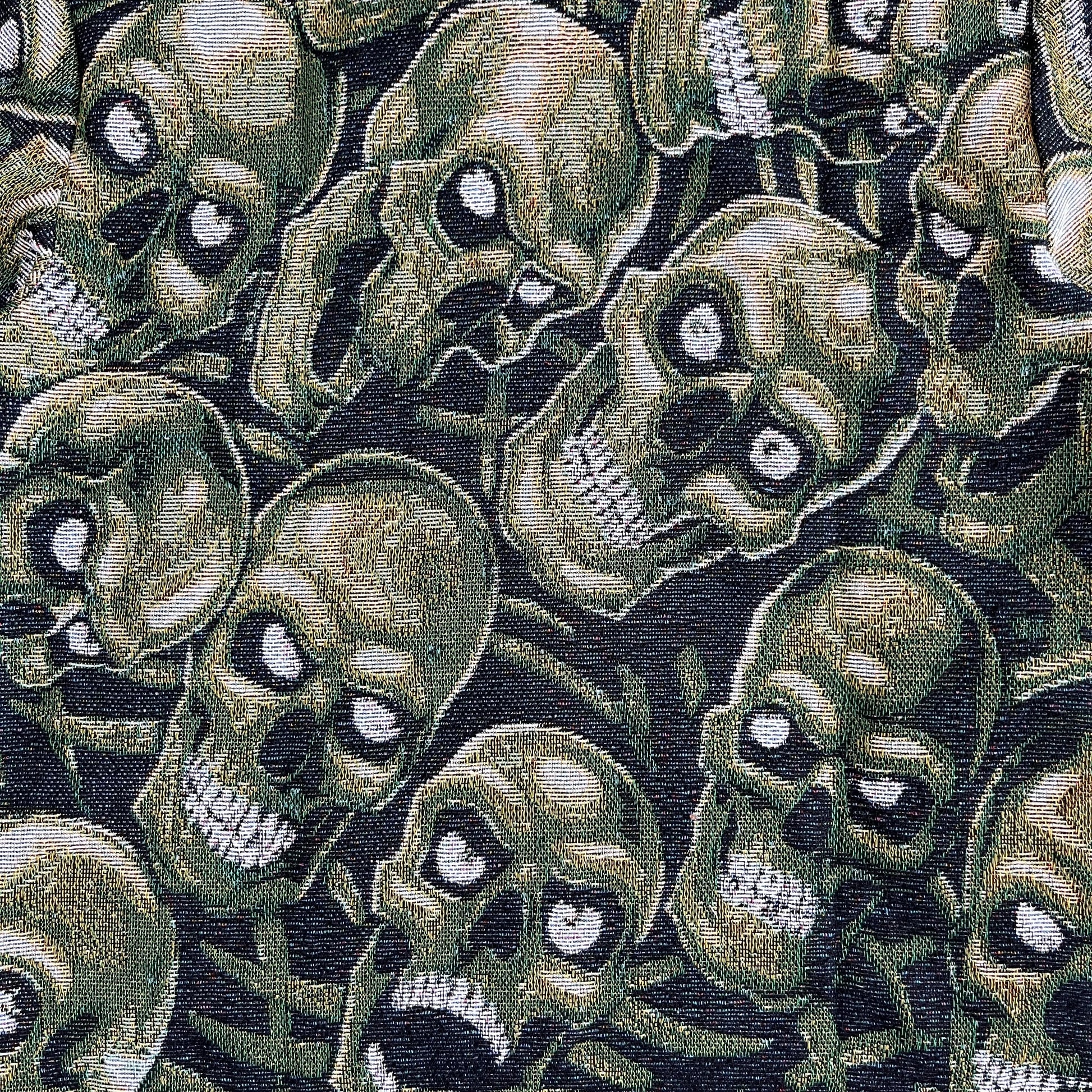 RDMCLOTHINGART tapestry hoodie GREEN SKULL Tapestry JACKET