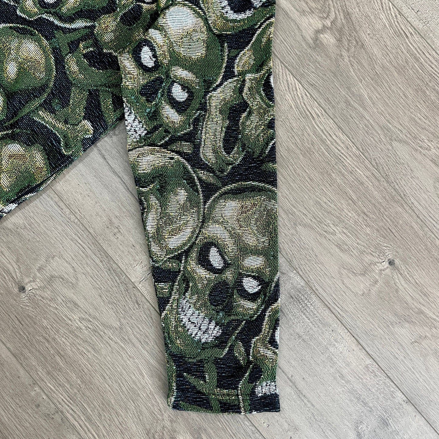 RDMCLOTHINGART tapestry hoodie GREEN SKULL Tapestry JACKET