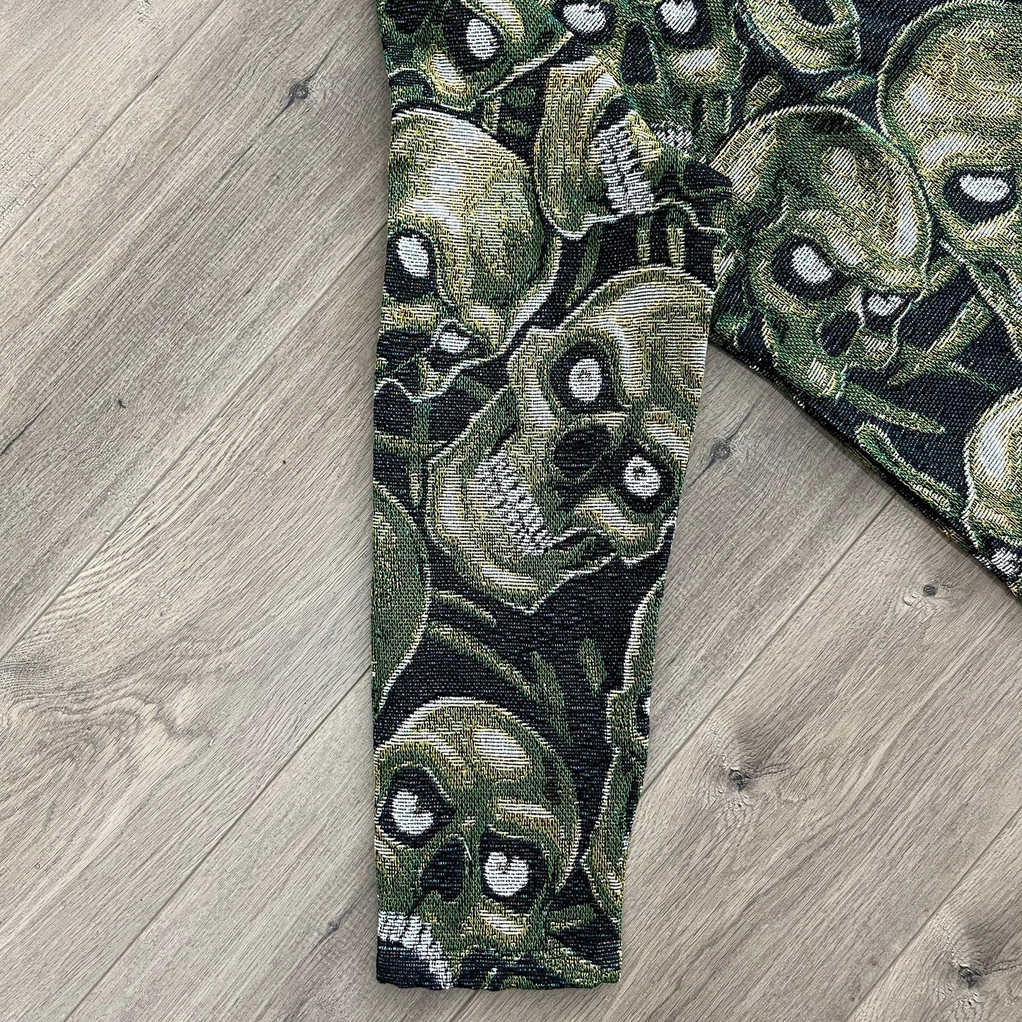 RDMCLOTHINGART tapestry hoodie GREEN SKULL Tapestry JACKET